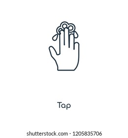 Tap concept line icon. Linear Tap concept outline symbol design. This simple element illustration can be used for web and mobile UI/UX.