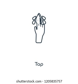 Tap concept line icon. Linear Tap concept outline symbol design. This simple element illustration can be used for web and mobile UI/UX.