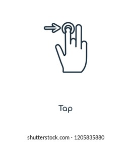 Tap concept line icon. Linear Tap concept outline symbol design. This simple element illustration can be used for web and mobile UI/UX.