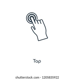 Tap concept line icon. Linear Tap concept outline symbol design. This simple element illustration can be used for web and mobile UI/UX.