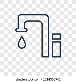 Tap concept vector linear icon isolated on transparent background, Tap concept transparency concept in outline style
