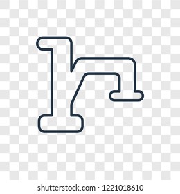 Tap concept vector linear icon isolated on transparent background, Tap concept transparency concept in outline style