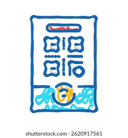 tap to connect nfc technology doodle icon sketch vector. tap to connect nfc technology sign. isolated symbol illustration