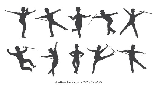 Tap Dance Siluetas Ilustración vectorial