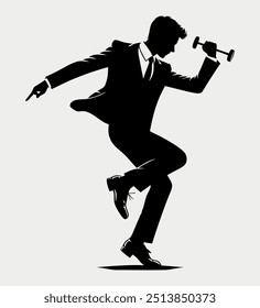 tap dancer silhouette vector art elements 