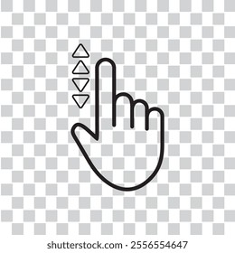 tap to up and down icon , gesture to up and down icon