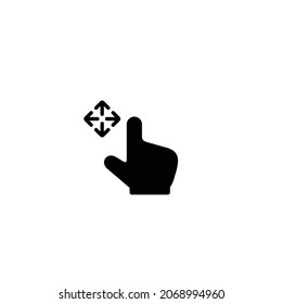 Dibujar y arrastrar una ilustración vectorial de icono plana simple