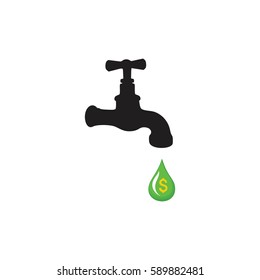 tap with a drop of oil  