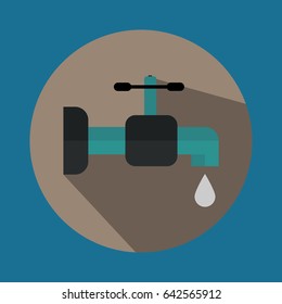 tap faucet flat icon