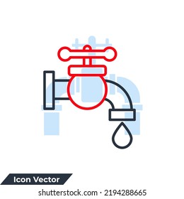 Tippen Sie das Logo des Wasserhahnensymbols, Vektorgrafik. Bildsymbolvorlage für Grafik- und Webdesign-Kollektion