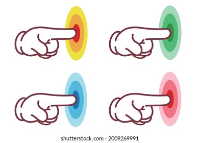 Tap finger icon, vector illustration 