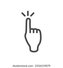 Tap finger icon Vector logo outline