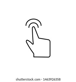 Tap free, finger, touch icon. Element of corruption icon. Thin line icon on white background