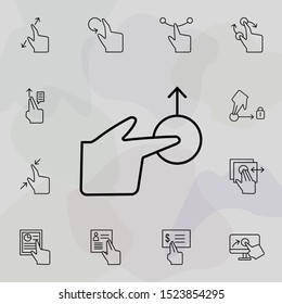 Tap free, finger, touch icon. Universal set of touch gesture for website design and development, app development