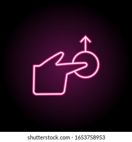 Tap free, finger, touch neon icon. Simple thin line, outline vector of touch gesture icons for ui and ux, website or mobile application