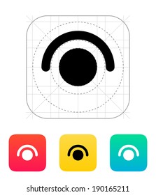 Tap gesture abstract icon. Vector illustration.