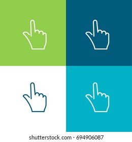 Tap green and blue material color minimal icon or logo design