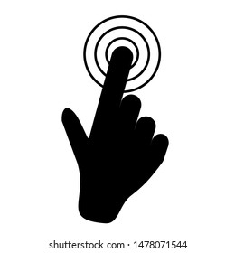 Tap hand icon. click here, finger, touch, pointer, cursor, mouse symbol Vector, flat style, isolated for web and mobile app on white background