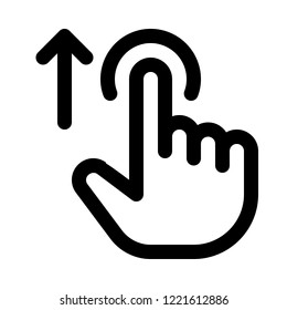 Tap, hold and scroll up