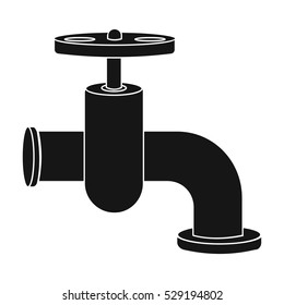 Tap icon in black style isolated on white background. Build and repair symbol stock vector illustration.