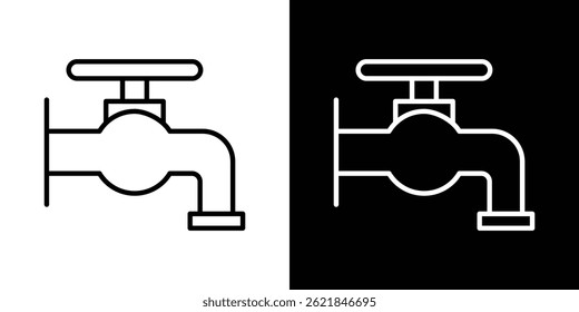 Tap icon concept stroke on white background