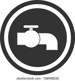 Tap icon , dark circle sign design