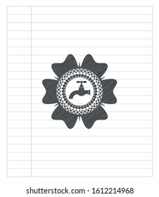 tap icon draw (pencil strokes). Vector Illustration. Detailed.