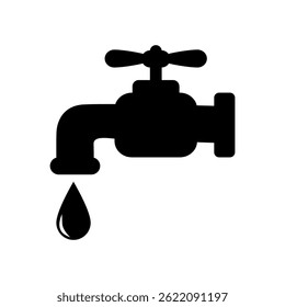 Tap icon. tap with drop of water icon.Vector illustration design