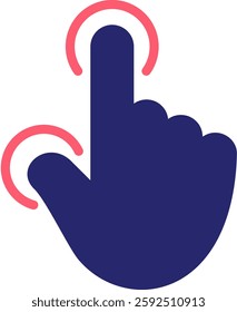 Tap Icon Fill Vector Illustration