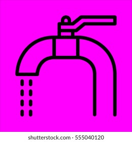 tap icon flat design
