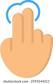 Tap Icon Flat Vector Illustration