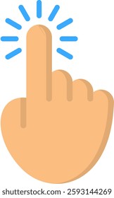 Tap Icon Flat Vector Illustration