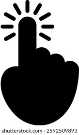 Tap Icon Glyph Vector Illustration