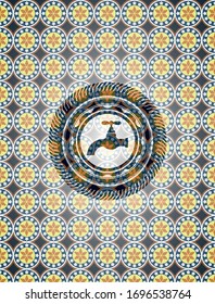 icono de punteo dentro de la placa arabesca. decoración árabe.