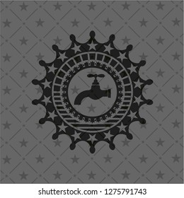 tap icon inside black emblem