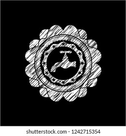 tap icon inside chalk emblem