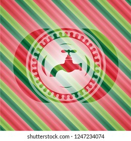 tap icon inside christmas emblem.