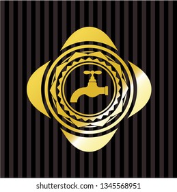 tap icon inside gold shiny emblem