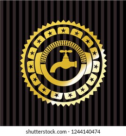 tap icon inside golden badge