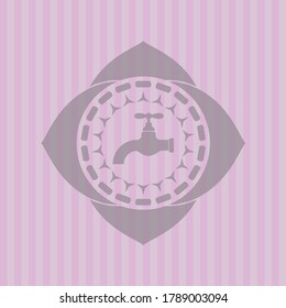 tap icon inside pink emblem. Vector design. 