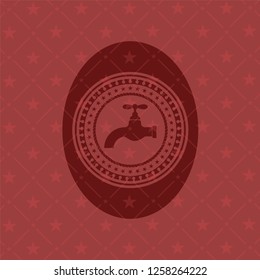 tap icon inside red icon or emblem