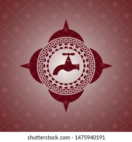 tap icon inside red icon or emblem