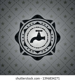 tap icon inside retro style black emblem