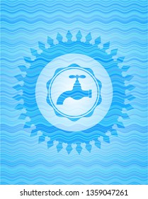 tap icon inside water wave emblem.