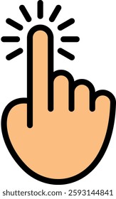 Tap Icon Lineal Color Vector Illustration