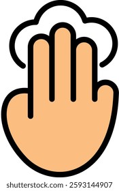 Tap Icon Lineal Color Vector Illustration