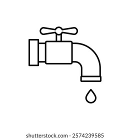 Tap icon linear logo isolated