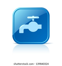 Tap icon on blue square button