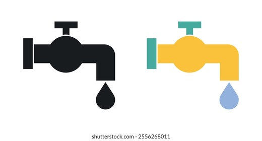 Tap icon set in black and colored versions.