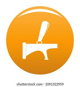 Tap icon. Simple illustration of tap vector icon for any design orange